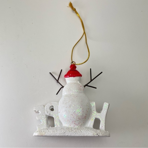 Snowman Hope Ornament Signed Stouffer 2008  Pair - Picture 11 of 15